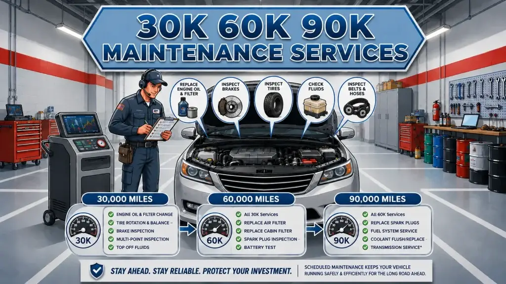 30K, 60K, 90K, Maintenance Services - All About Imports, Denton, TX.
