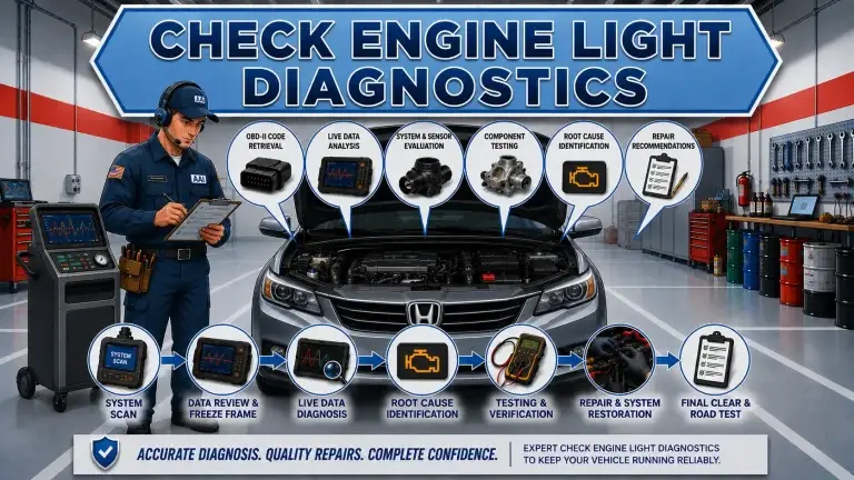 Check Engine Light Diagnostics - All About Imports, Denton, TX.