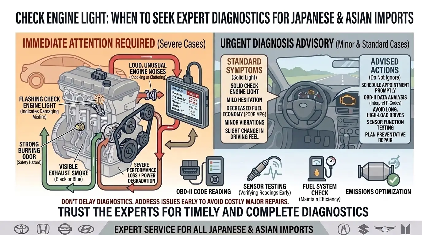 Check Engine Light - When to seek expert diagnostics - Denton, TX.